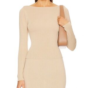 L'Academie Cream Long Sleeve Top